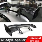 Universal Carbon Fiber GT-Style Rear Spoiler – High Downforce Adjustable Racing Wing (Sedan/Coupe Fitment)