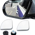 Ajxn Car Blind Spot Mirror 2PCS HD Convex Glass Angle Adjustable for Side Rearview Mirrors