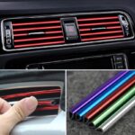 Car Air Vent Outlet Decorative Colorful Strips – 10 Pcs Set for Stylish and Customizable Car Interior Design