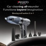 Yesido VC08 2-in-1 Blower and Vacuum Cleaner – Compact Design, High Efficiency, Ideal for Daily Cleaning