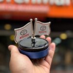 Toyota Flag Dashboard Showpiece and Perfume – Solar Style Decoration for Toyota Cars