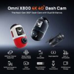 70mai Omni X800-2 4K Dash Cam – 360° Rotating Camera with STARVIS 2, AI Parking Mode & GPS