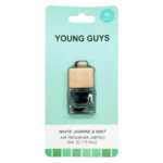 YOUNG GUYS WHITE JASMINE & MINT HANGING BOTTLE AUTO AIR FRESHENER 5ML