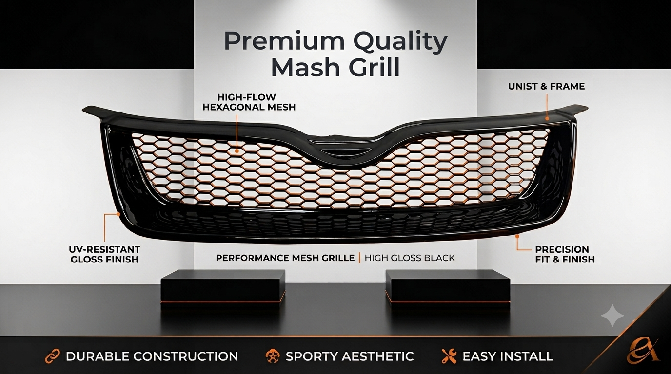 Premium Universal Front Mesh Grille – Fits Most Cars Premium Universal Front Mesh Grille – Fits Most Cars - Image 1