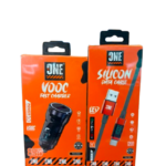 One Tik  6A VOOC 85W Max Super Fast Charger with Silicon Data Cable